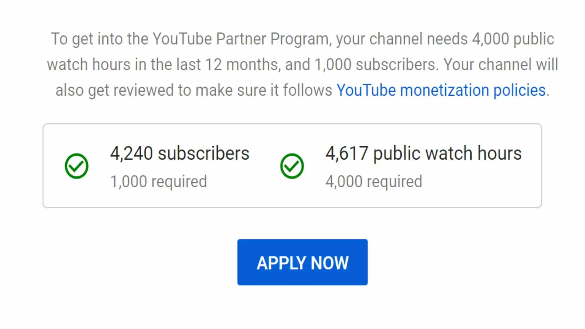 how to get monetized on youtube without 1,000 subscribers