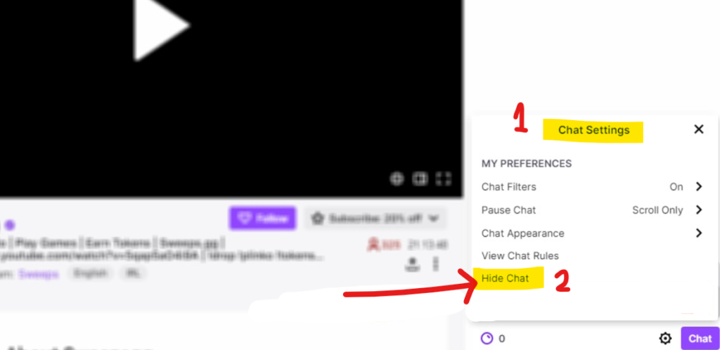 How to Hide Chat on Twitch PC