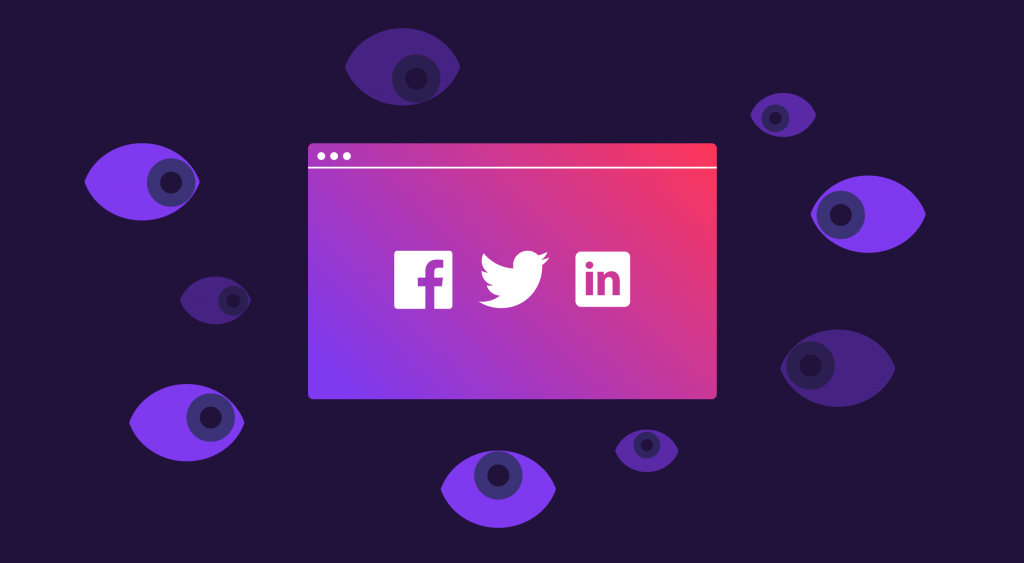 Image shows social icons like facebook, twitter and Instagram for promoting a streaming channel