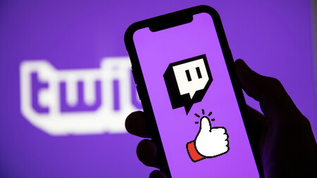 image shows twitch app with a like emoji under it 
