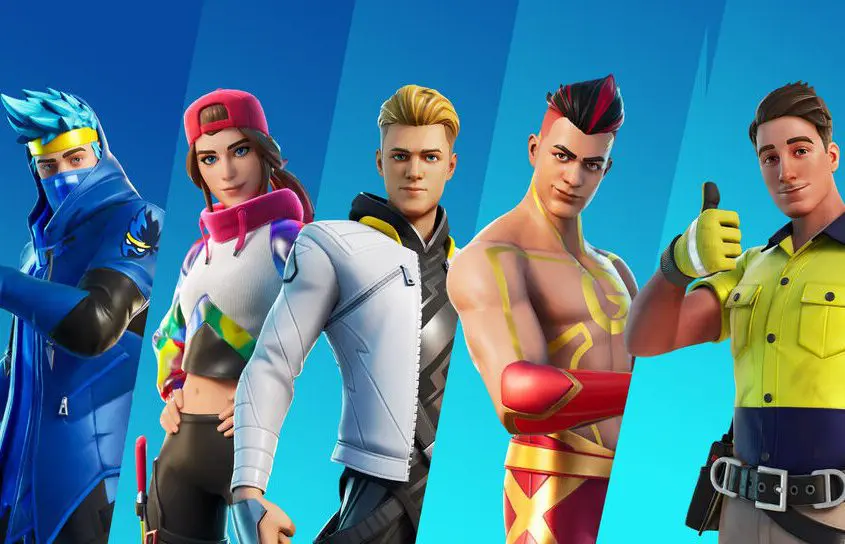 Image shows fortnite streamers in their fortnite skins