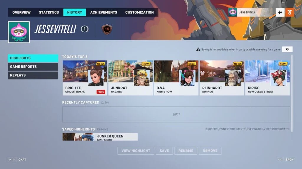 How to Save and Watch Overwatch 2 Highlights