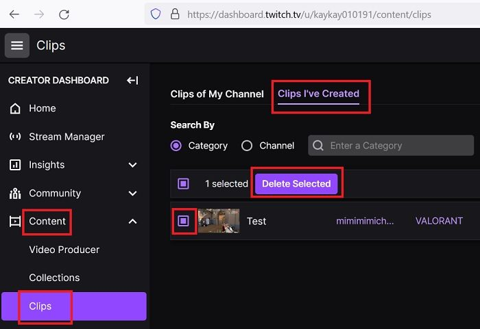 how to delete clips on twitch mobile app 2022