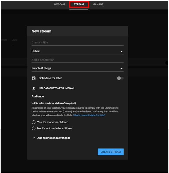 how to schedule live stream on youtube with obs