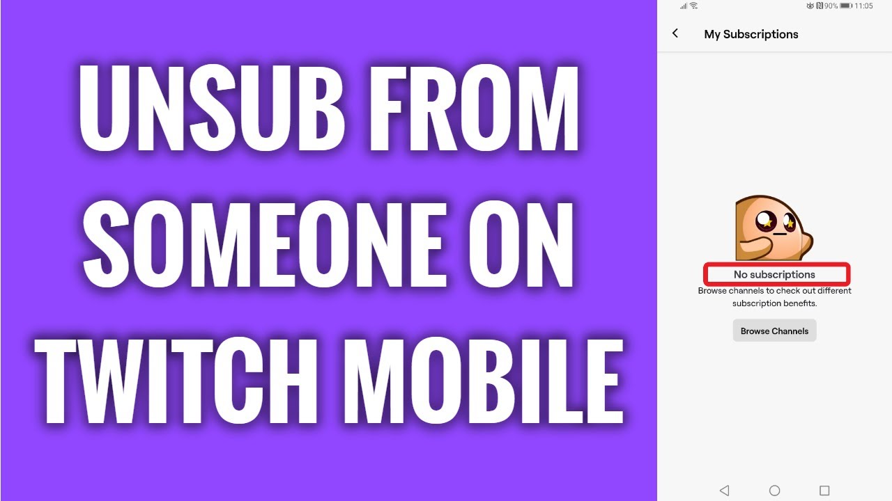 how to unsubscribe on twitch mobile
