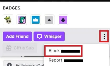 How To Block A Streamer on Twitch