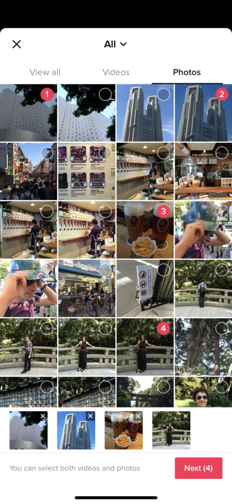 how to add videos to TikTok from the camera roll