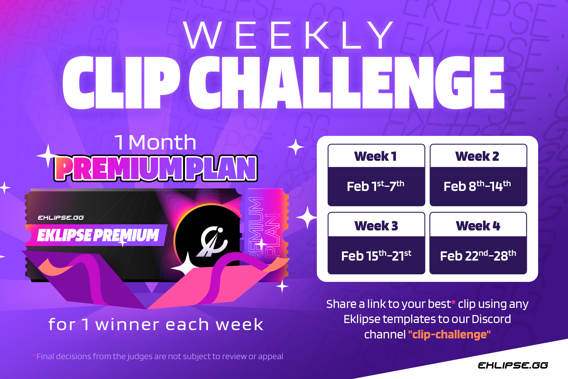 Eklipse Weekly Clip Challenge
